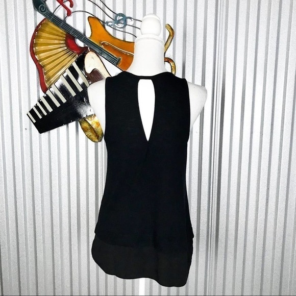 J. Crew Black Drapey Tank Top with Silky Hem XS - Picture 6 of 9
